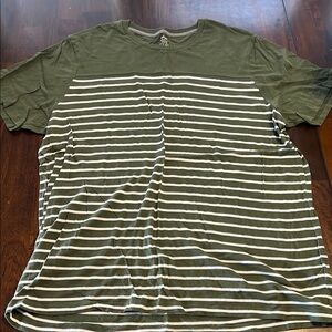 Green Striped Men's Shirt